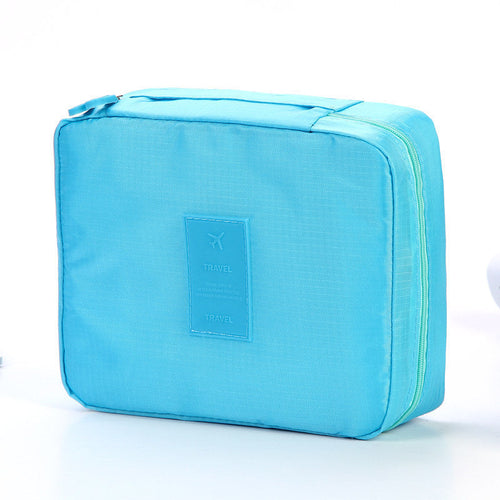Portable Cosmetic Bag Waterproof Divider Multi-grid Pockets Toiletry