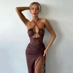 The "Y2K Siren" Halter Maxi