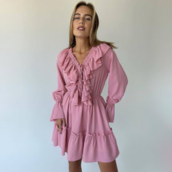Ruffle & Flair Pleated Mini Dress