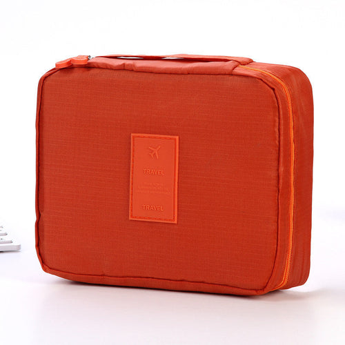 Portable Cosmetic Bag Waterproof Divider Multi-grid Pockets Toiletry