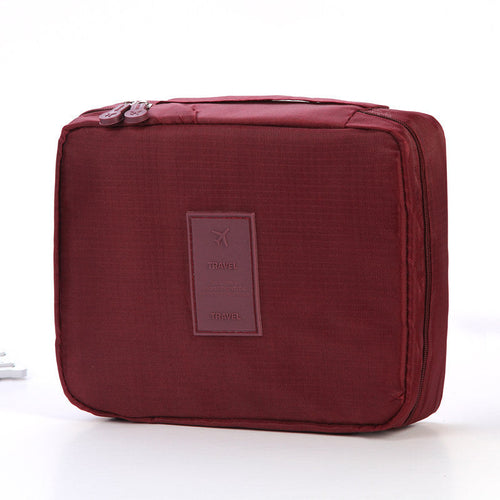 Portable Cosmetic Bag Waterproof Divider Multi-grid Pockets Toiletry