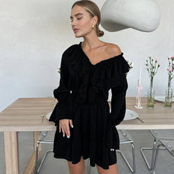 Ruffle & Flair Pleated Mini Dress