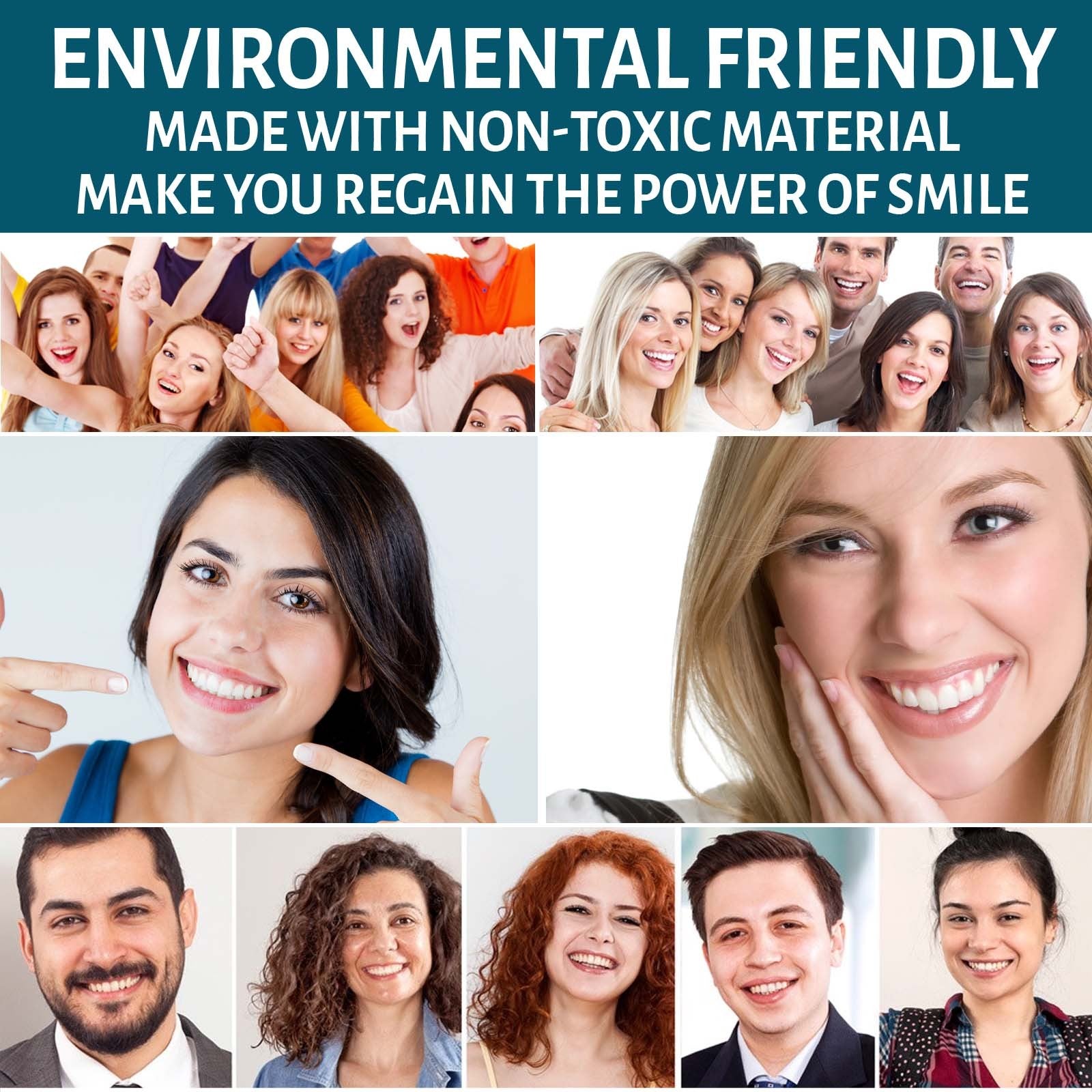 EELHOE Adjustable Buckle Dentures, Modified Teeth Interdental Set