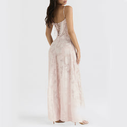 The "Midnight Bloom" Lace Maxi