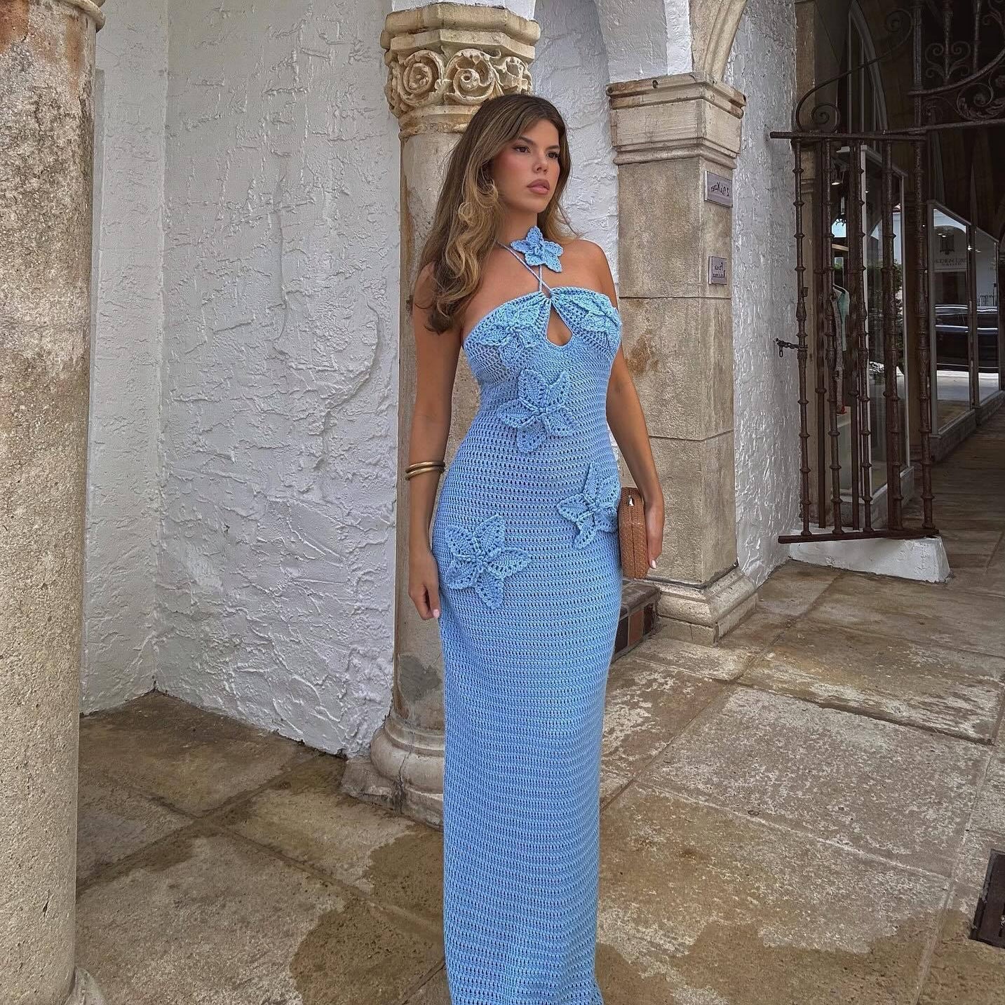Starry Night Halter Maxi Dress