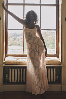 The "Midnight Bloom" Lace Maxi