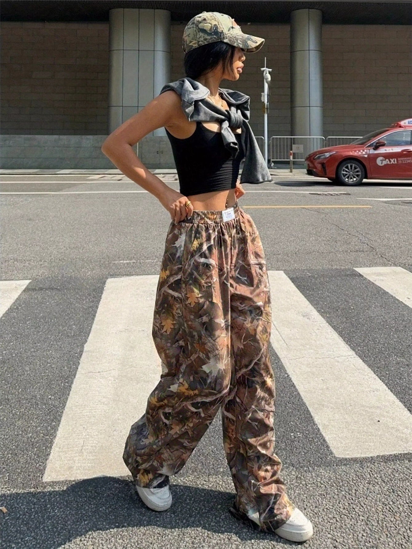 Y2K Camo Cargo Trousers