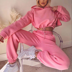 Sporty Chic Hoodie & Pants Set