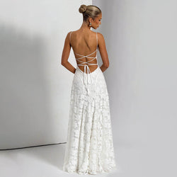 The "Chiffon Serenity" Backless Dress