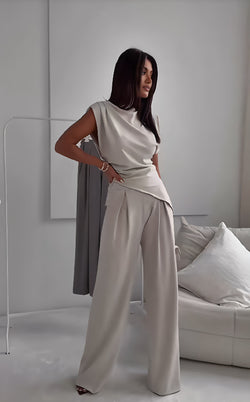 Title: Asymmetric Top & Trouser Set