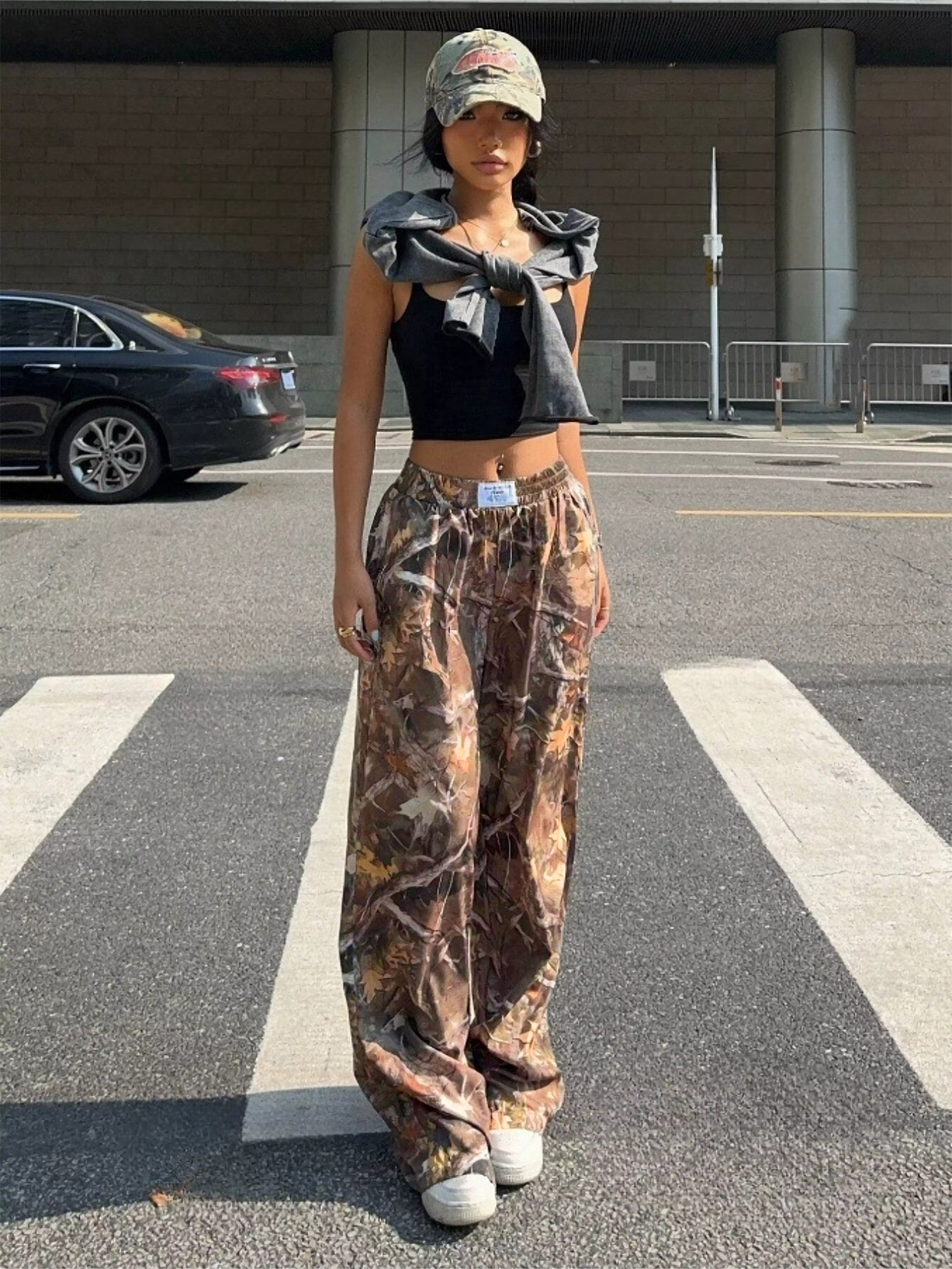 Y2K Camo Cargo Trousers