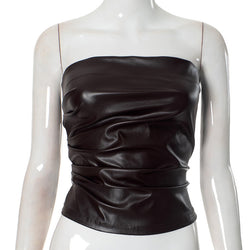 Sleek & Edgy Faux Leather Tank Top
