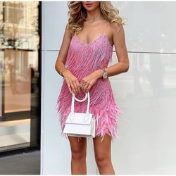The "Glamour Cascade" Sequin Mini Dress