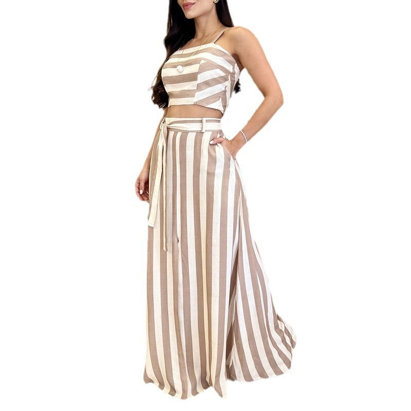 Striped Chic Skirt Set