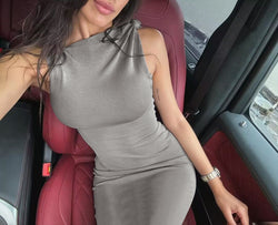 The "Glamour Cascade" One-Shoulder Maxi