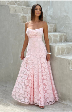 The "Chiffon Serenity" Backless Dress