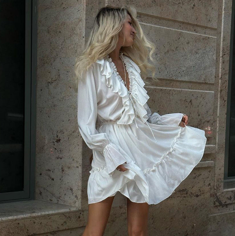 Ruffle & Flair Pleated Mini Dress