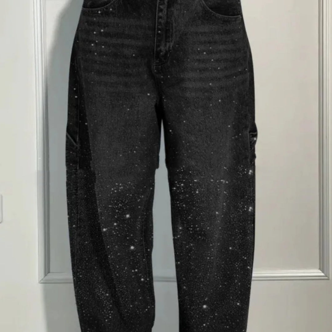 Glitter & Glitz Wide-Leg Jeans