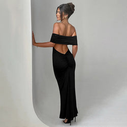 The "Elite Aura" Backless Gown
