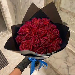 Shiny bouquet of roses