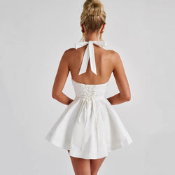 The "Bow-tied Bombshell" Mini Dress