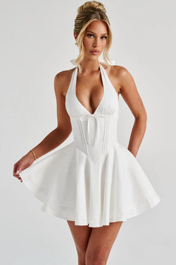The "Bow-tied Bombshell" Mini Dress