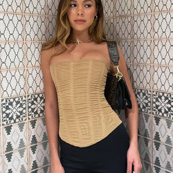 Mesh & Corset Tube Top