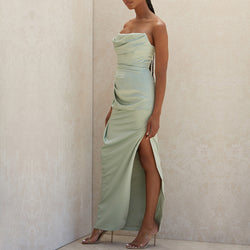 Silky Allure Split Maxi Dress