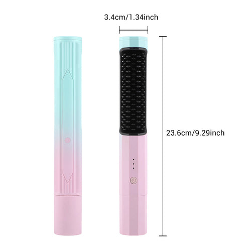 Straightening Comb Rechargeable Hair Wireless Straightener Curler