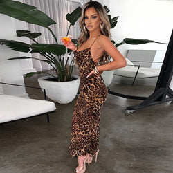 Printed Allure Lace-Up Maxi Dress