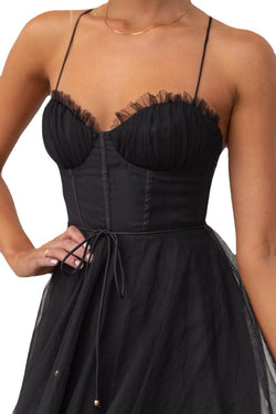 The "Midnight Sparkle" Mesh Dress