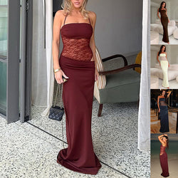 The "Y2K Lace Siren" Maxi Dress