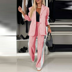 Striped Sports Jacket & Trousers Set