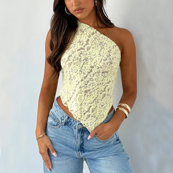 Lace & Allure Asymmetrical Top