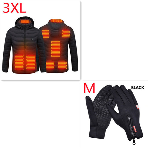 New Heated Jacket Coat USB Electric Jacket Cotton Coat Heater Thermal