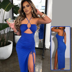 The "Y2K Siren" Halter Maxi