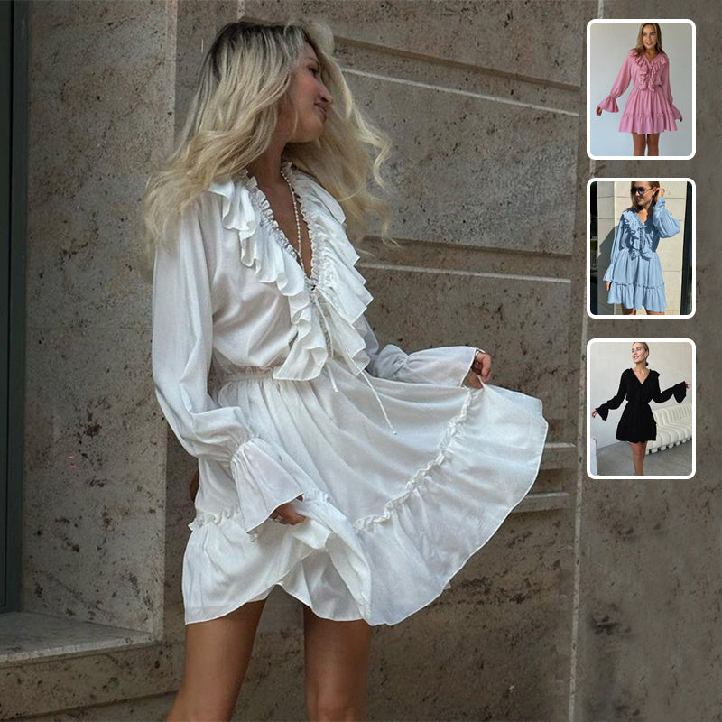 Ruffle & Flair Pleated Mini Dress