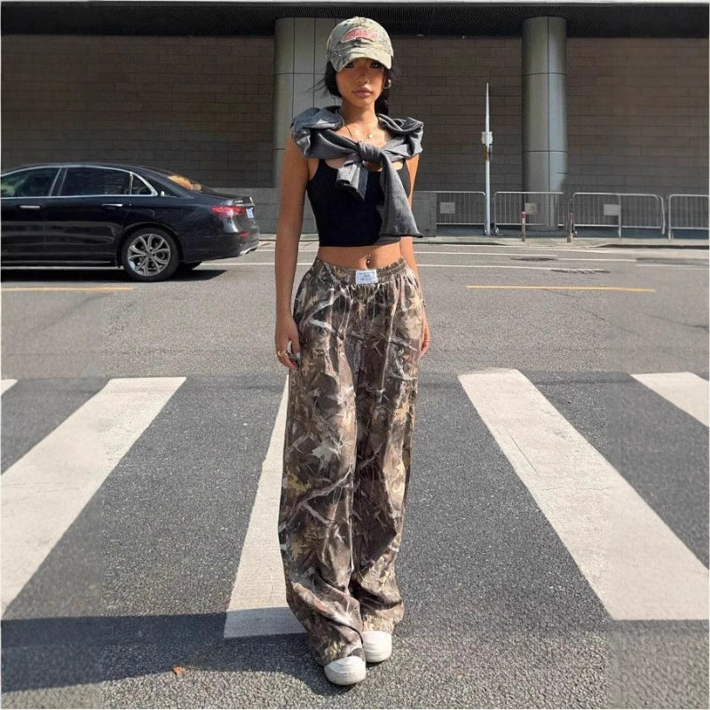 Y2K Camo Cargo Trousers