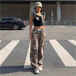 Y2K Camo Cargo Trousers