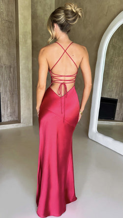 The "Satin Allure" Maxi Dress