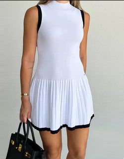 Sleek & Simple Button-Front Mini Dress