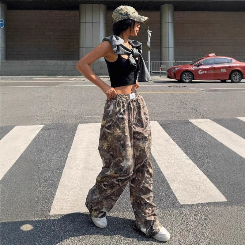 Y2K Camo Cargo Trousers