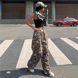Y2K Camo Cargo Trousers