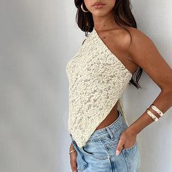 Lace & Allure Asymmetrical Top