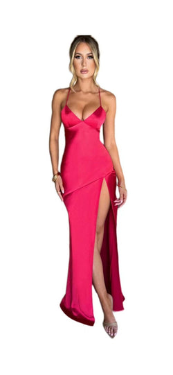 The "Satin Allure" Maxi Dress