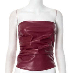 Sleek & Edgy Faux Leather Tank Top