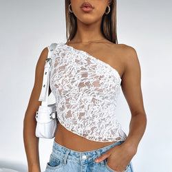 Lace & Allure Asymmetrical Top