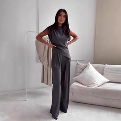 Title: Asymmetric Top & Trouser Set