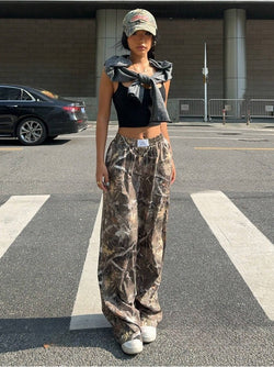 Y2K Camo Cargo Trousers