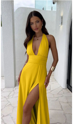 The "Siren" Halter Maxi Dress